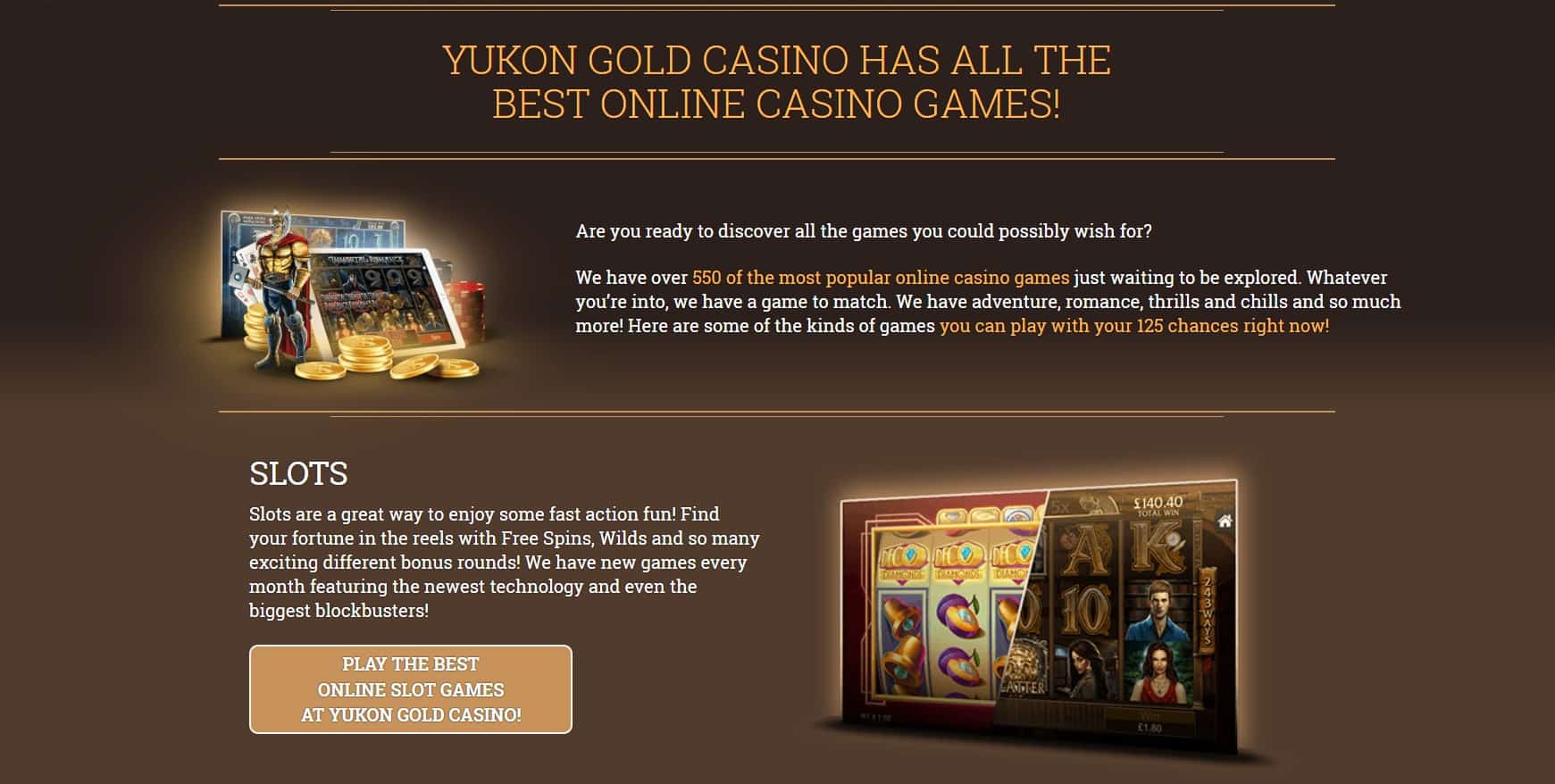 Yukon Casino Games