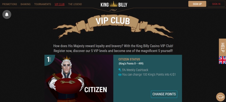 King Billy Casino VIP