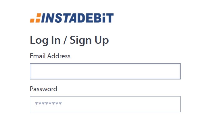 Complete the sign up process at the Instadebit casino Canada