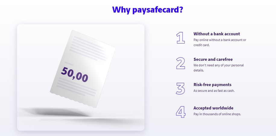 Paysafecard payment