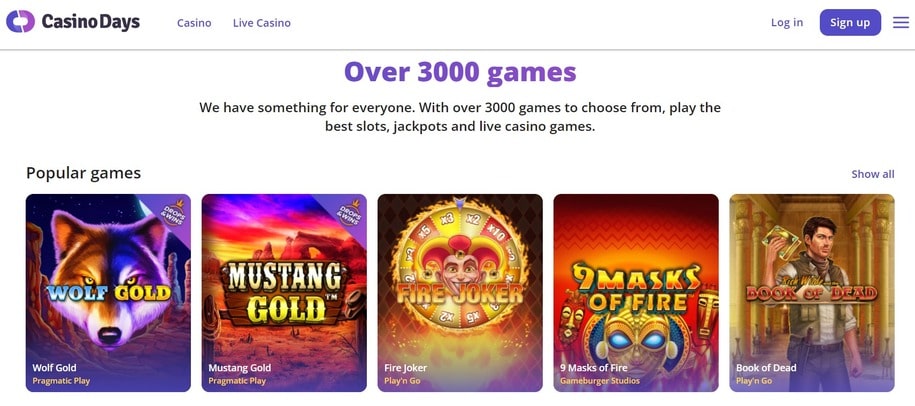 Casino Days Games