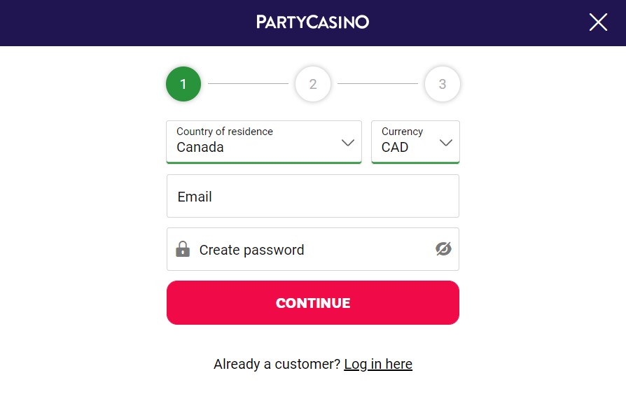Party Casino Sign Up